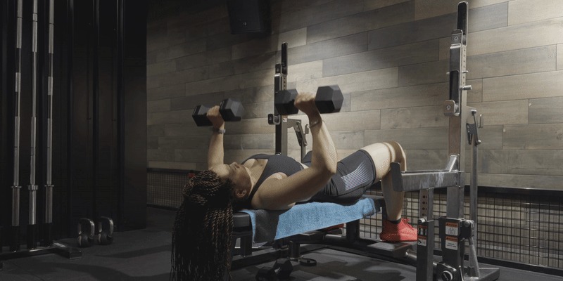 Dumbbell Chest Press at Home for Women